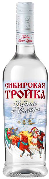 Сибирская тройка водка 0.5л. 40% Сибирский ЛВЗ АО (РОССИЯ)