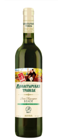 Монастырская Трапеза бел. п/сл. вино 0.7л. 10-12% Алвиса ООО (РОССИЯ)