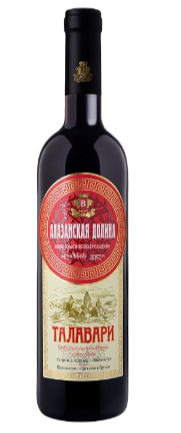 Алазанская долина (Талавари) сортовое кр. п/сл. ординарное вино 0.75л. 11,5% Болеро энд Компани ООО (Грузия)