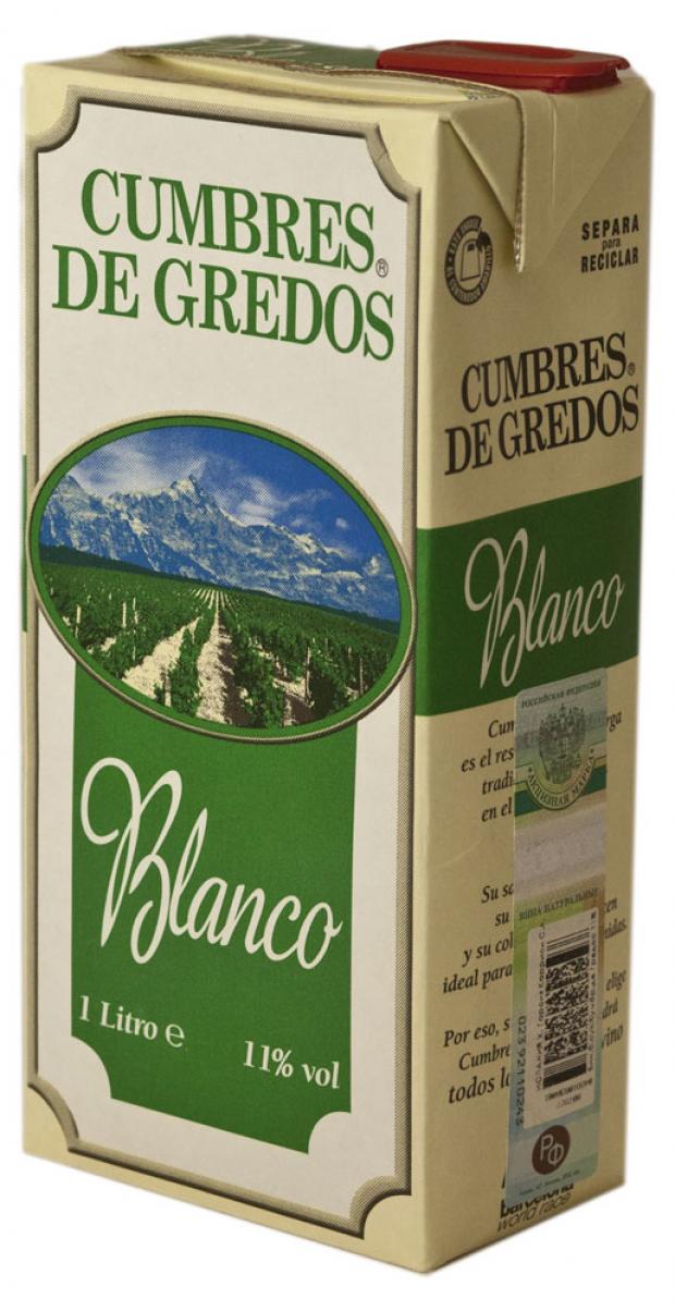 Кумбрес де Гредос бел. п/сл. ординарное вино 1л. 10,5% т/п Х.Гарсиа Каррион С.А. (Испания)
